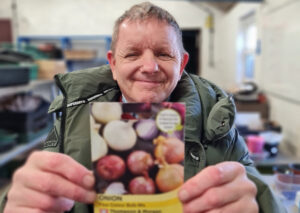 Terry gets ready to sow onions